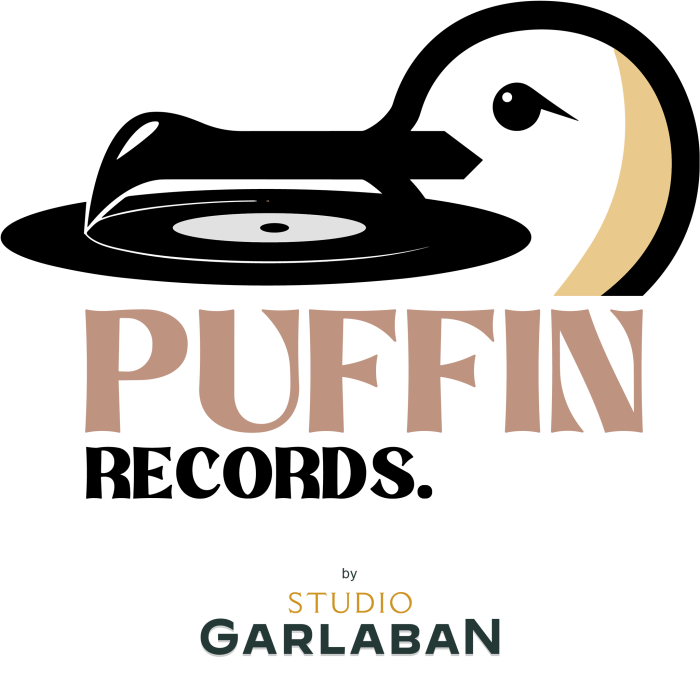Un logo Puffin records by Studio Garlaban